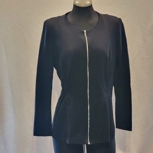 Lane Bryant Black zip blazer size 16